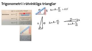 Matematik 1c och 3c TRIGONOMETRI sin cos och tan [upl. by Eitsrik]