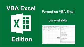 Formation VBA Excel  Les Variables [upl. by Ankeny280]