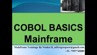 COBOL BASICS JCL VSAM COBOL DB2 and CICS modules training from 25Nov2022 [upl. by Nilyaj]