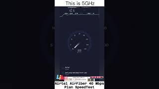 Airtel AirFiber 5GHz Speed Test for the 40 Mbps Plan airtelairfiber [upl. by Kitarp593]