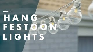 How To Hang Festoon Lights  Bunnings Warehouse [upl. by Qirat]