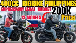 400cc Motorcycle Philippines  Expressway legal Budget 200k Price Range  TOP 13 Models [upl. by Namzaj]