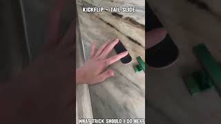 Kickflip tail slide Skateboard tech deck [upl. by Aleksandr]