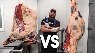 Cow Front Quarter VS Hind Quarter Custom Cut Style  The Bearded Butchers [upl. by Bullard24]