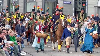 Sechseläuten 2024 Umzug in Zürich zum Böögg ⛄️ 4K [upl. by Quintessa]