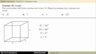 Matura z matematyki  5 maj 2011  zadanie 20 [upl. by Sudaorb342]