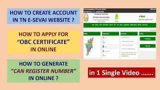 OBC CERTIFICATE  How to apply online in Tamil   CAN registration online   Career Tag [upl. by Menendez]