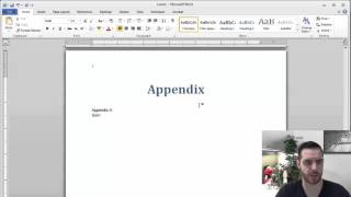 How to Add an Appendix to a Word Document [upl. by Ogg]