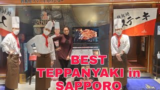 SAPPORO HOKKAIDO BEEF TEPPANYAKI GOURMET FOOD IN JAPAN [upl. by Atrebor995]