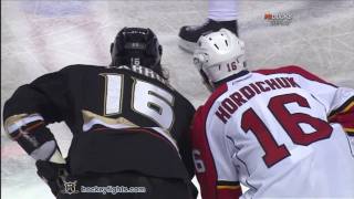 Darcy Hordichuk vs George Parros Dec 1 2010 [upl. by Tnattirb11]