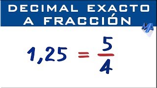 Convertir un decimal exacto a fracción [upl. by Einohpets]