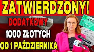 1 PAŹDZIERNIKA ZUS PRZEŚLE NA KONTA OSÓB STARSZYCH DODATKOWY 1000 ZŁ [upl. by Aicilla809]