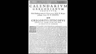 4th October 1582 Gregorian calendar introduced by Pope Gregory XIII [upl. by Yrolam504]