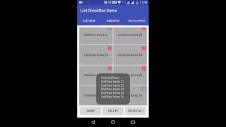 Android CheckBox List Demo [upl. by Nyrroc33]