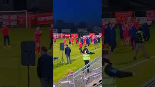 Portadown celebrate winning the league title after the Institute match 🔴⚪Portadown NI PortadownFC [upl. by Eixel]