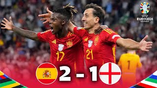 España vs Inglaterra 2  1  RESUMEN y GOLES  FINAL  EUROCOPA 2024 [upl. by Assilla]