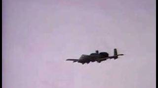 Iraq  A10 warthog fires at tanks US war America saddam gulf [upl. by Ydnat]