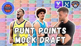 Punt Points Mock Draft  12 Team 9Cat H2H NBA Fantasy Basketball [upl. by Oremoh]