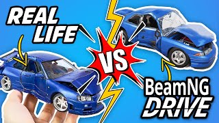 Crash Test in Real life VS BeamNG Drive compare damages [upl. by Behm]