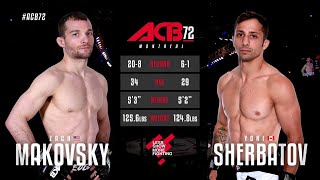 Зак Маковски vs Йони Щербатов  Zach Makovsky vs Yoni Sherbatov  ACB 72 [upl. by Eaton]