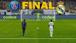 PSG vs Real Madrid  Penaltis  Final Champions League 202324  Mbappe vs Vinicius  PES Gameplay [upl. by Ayle]