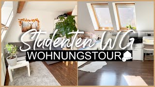 WOHNUNGSTOUR DURCH UNSERE WG  Zwei Zimmer Dachgeschosswohnung [upl. by Miculek506]