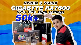 50K Budget Gaming PC Build AMD RYZEN 5 7600X  Gigabyte RX7600 8gb OC Tested in 10 Games  2023 [upl. by Auhsej]