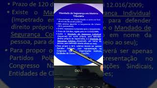 Quem poderá impetrar o Mandado de Segurança Coletivo tributário oab informação aula dicas [upl. by Yug]