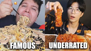 FAMOUS VS UNDERRATED MUKBANGERS compilation [upl. by Nauqat]