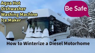 How to Winterize a Motorhome with Aquahot Washer Dishwasher and Ice Maker [upl. by Nnylaf]