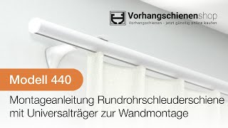 Rundrohrschleuderschiene Universaltraeger 440 Montageanleitung [upl. by Innob]