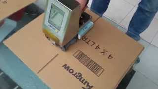 How to Print Logo amp Barcode on carton box by ALT 382 Large Character Hand Jet Printer CYCJET [upl. by Rothberg]