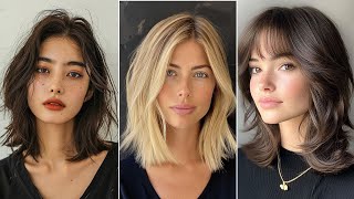 Medium Layered Bob Haircut Layered Bangs Hairstyles Versatile Korean Bob Haircuts [upl. by Atinnor]