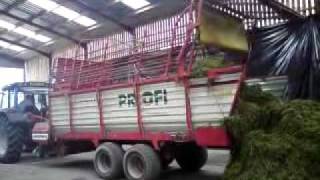 Silage Wagon Unloading First Load [upl. by Swope]