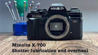 Minolta X700  Shutter lubrication and complete overhaul [upl. by Dilks]