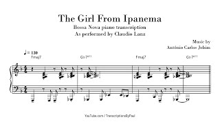 The Girl From Ipanema  Bossa Nova piano [upl. by Areema840]