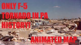 NilesWheatland F5 Tornado Animated Map [upl. by Nehgam]