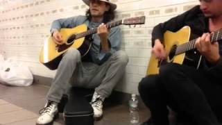 Jared Leto playing The Kill in a NYC subway station [upl. by Kaylee]