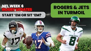 NFL WEEK 6 Fantasy Football Injury Report w TED RATH [upl. by Llednahs]