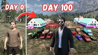 I PLAYED 100 DAYS IN RANCH SIMULATOR  BUILT FARM HUNT  RANCH SIMULATOR 100 DAYS [upl. by Elleinwad]