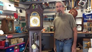 DIY Servicing a Vintage Colonial Grandfather Clock With a Jauch Movement [upl. by Leahplar]