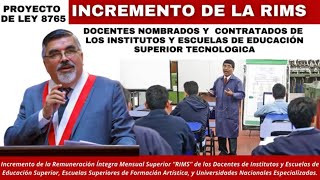 AUMENTO DE LA REMUNERACIÓN DE DOCENTES NOMBRADOS Y CONTRATADOS DE EDUCACIÓN SUPERIOR [upl. by Uzziel]