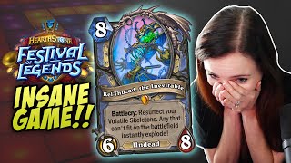 INSANE MAGE GAME  Never Give Up Never Surrender  Alliestrasza Hearthstone [upl. by Millburn]