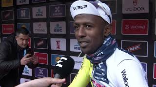 Biniam Girmay  Interview at the start  GentWevelgem 2024 [upl. by Manno]