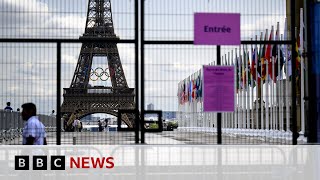 Paris set for 2024 Olympics opening ceremony as security tightened  BBC News [upl. by Mord]