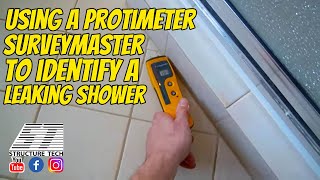 Using a Protimeter Surveymaster to identify a leaking shower [upl. by Kelam]