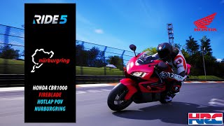 Honda CBR1000 Fireblade 2005  HOTLAP POV  Nurburgring  RIDE 5 [upl. by Isus]