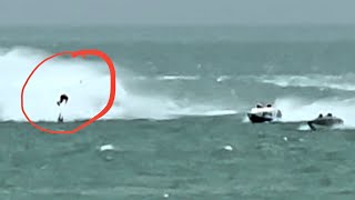 Race Boat Drivers Ejected In Crash At 2023 Inaugural 7 Mile Offshore Grand Prix In Marathon FL [upl. by Thebazile421]