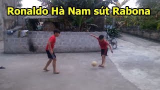 Ronaldo Hà Nam sút Rabona cực đỉnh ngang tài Quang Hải nhí Messi Hà tĩnh  bóng đá PVF [upl. by Merrili]