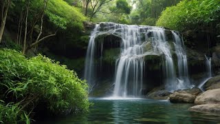 Relaxing River Sound Water sound waterfall 247 for stress relief for sleep and Melatonin Release [upl. by Aleakam]